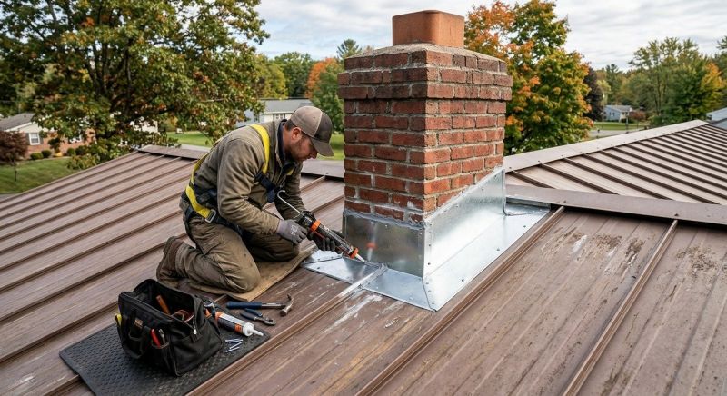 Metal Roof Flashing Repair in Seaford, DE